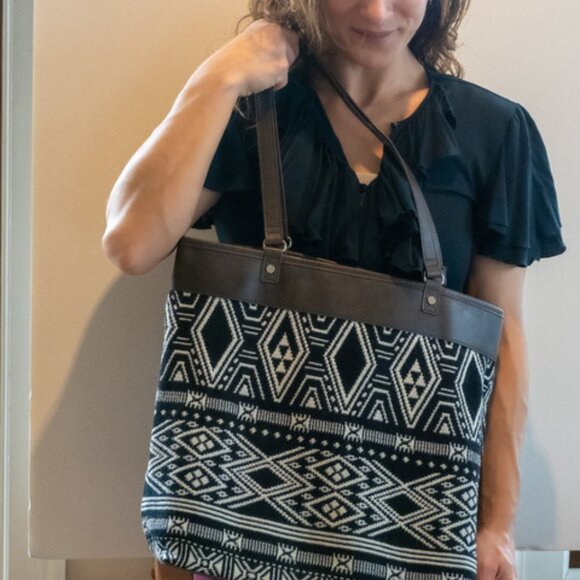 New, Jewell By Thirty One, Reversible Cotton Knit Tote Bag - Picture 9 of 16